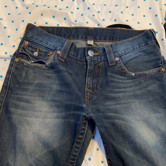 Size 30 True Religion Dark Blue Jeans - Picture 3 of 3